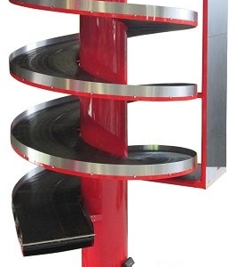 Transportador en espiral para artículos y paquetes grandes